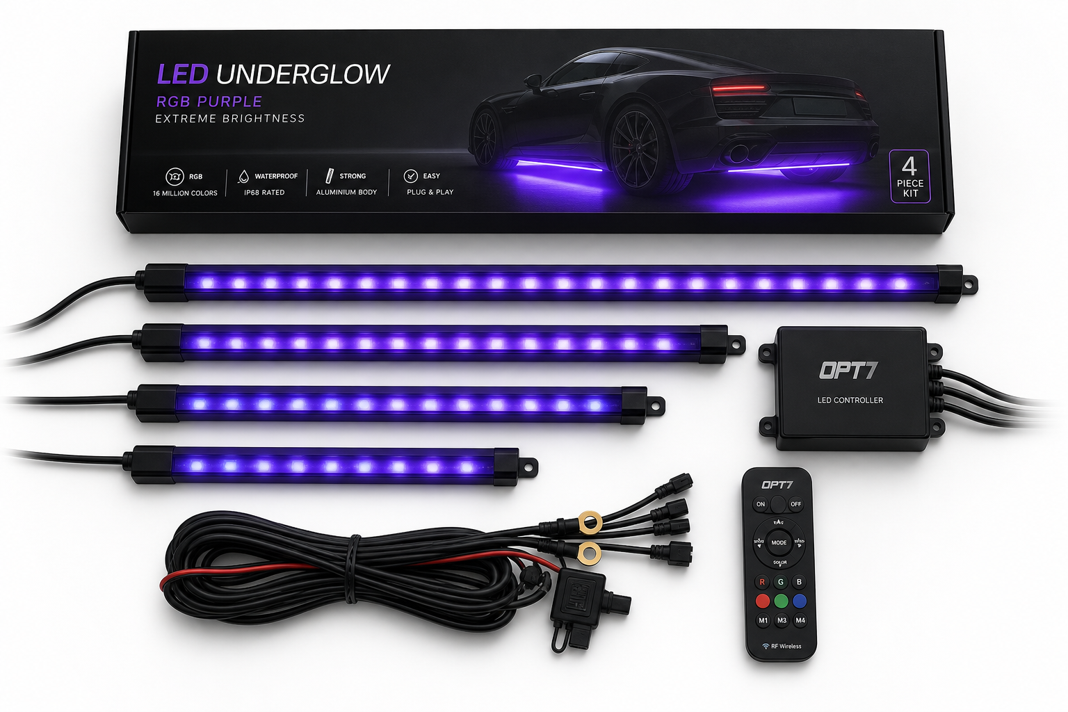 Underglow Kit V1 contents